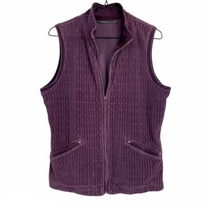 Velour Purple Rhinestone Vest